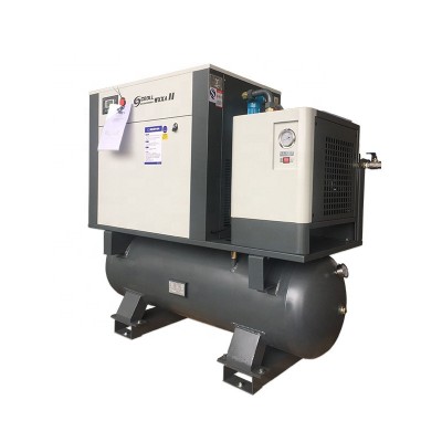 1100L 11kw all-in-one scroll  air compressor with air dryer and tank for fiber laser cutting